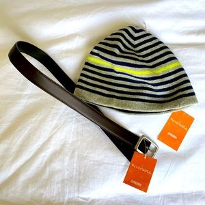 GYMBOREE REVERSIBLE HAT(L) AND BELT(8-10) SET